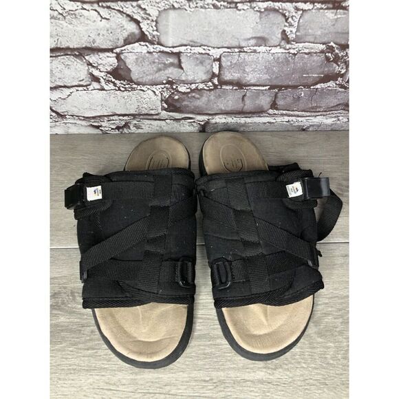 Vintage VISVIM CHRISTO Black Textile Fabric Strap Sandals Men Sz XL 12M US/46EU - Picture 9 of 16